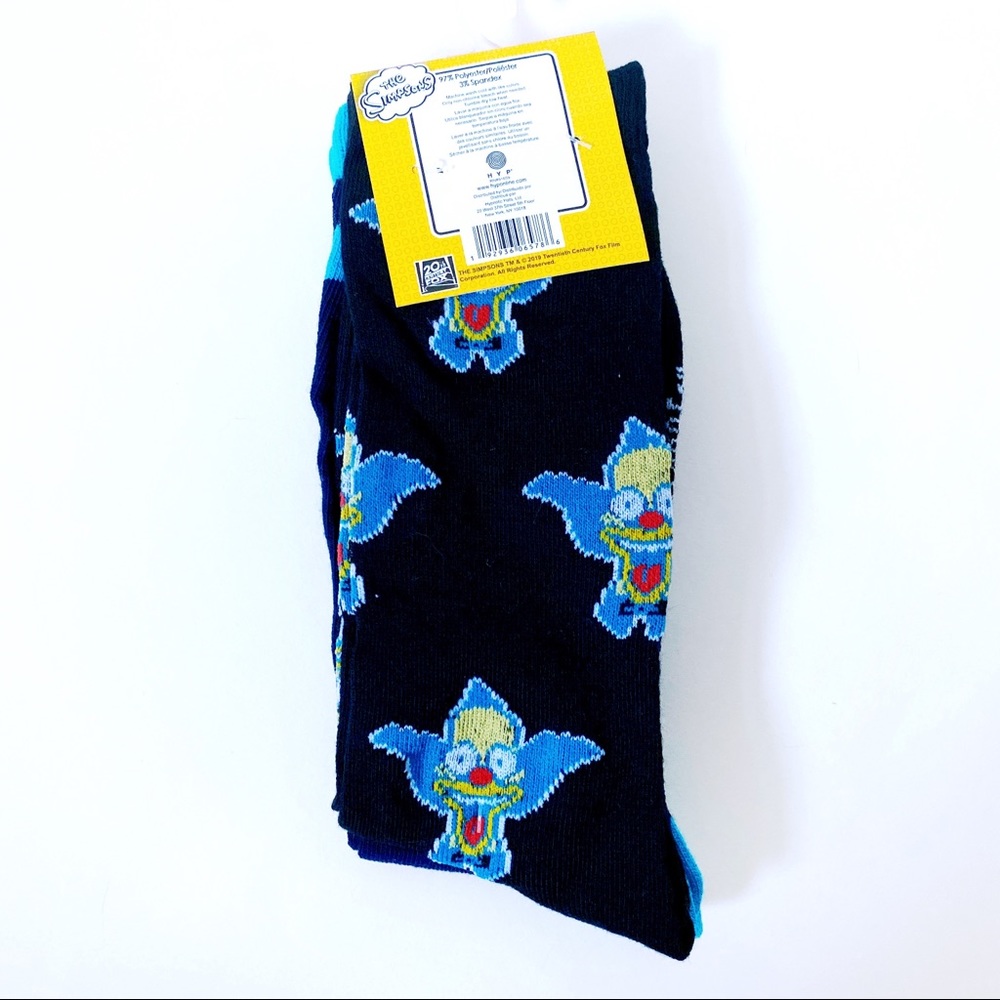 The Simpsons Krusty the Clown Socks 2 Pairs - Picture 4 of 6